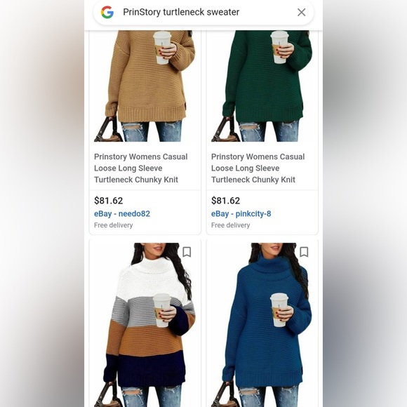 Blue knitted sweater - Picture 3 of 6